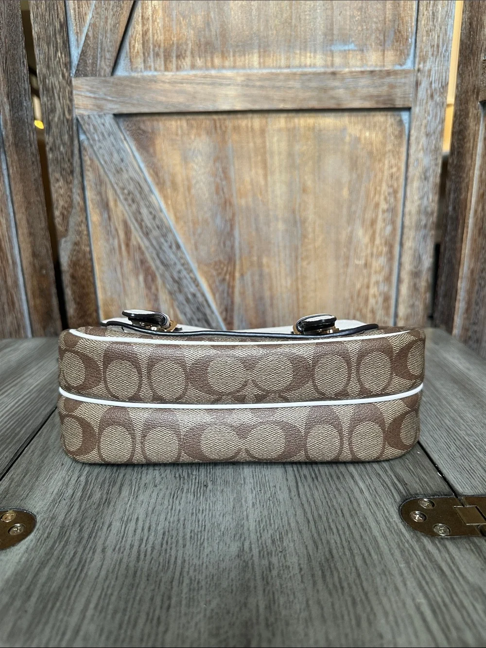 Coach C6781 Lucy Crossbody Signature Canvas in Khaki/Chalk